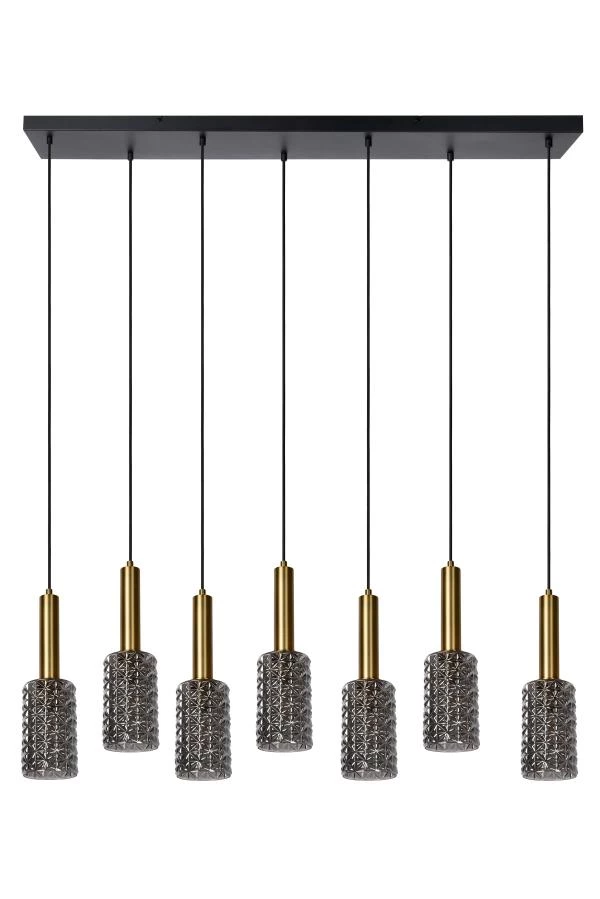 Lucide CORALIE - Pendant light - 7xE27 - Matt Gold / Brass - off